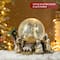 Glitzhome® Lighted Musical Snowflakes Nativity Scene Waterglobe